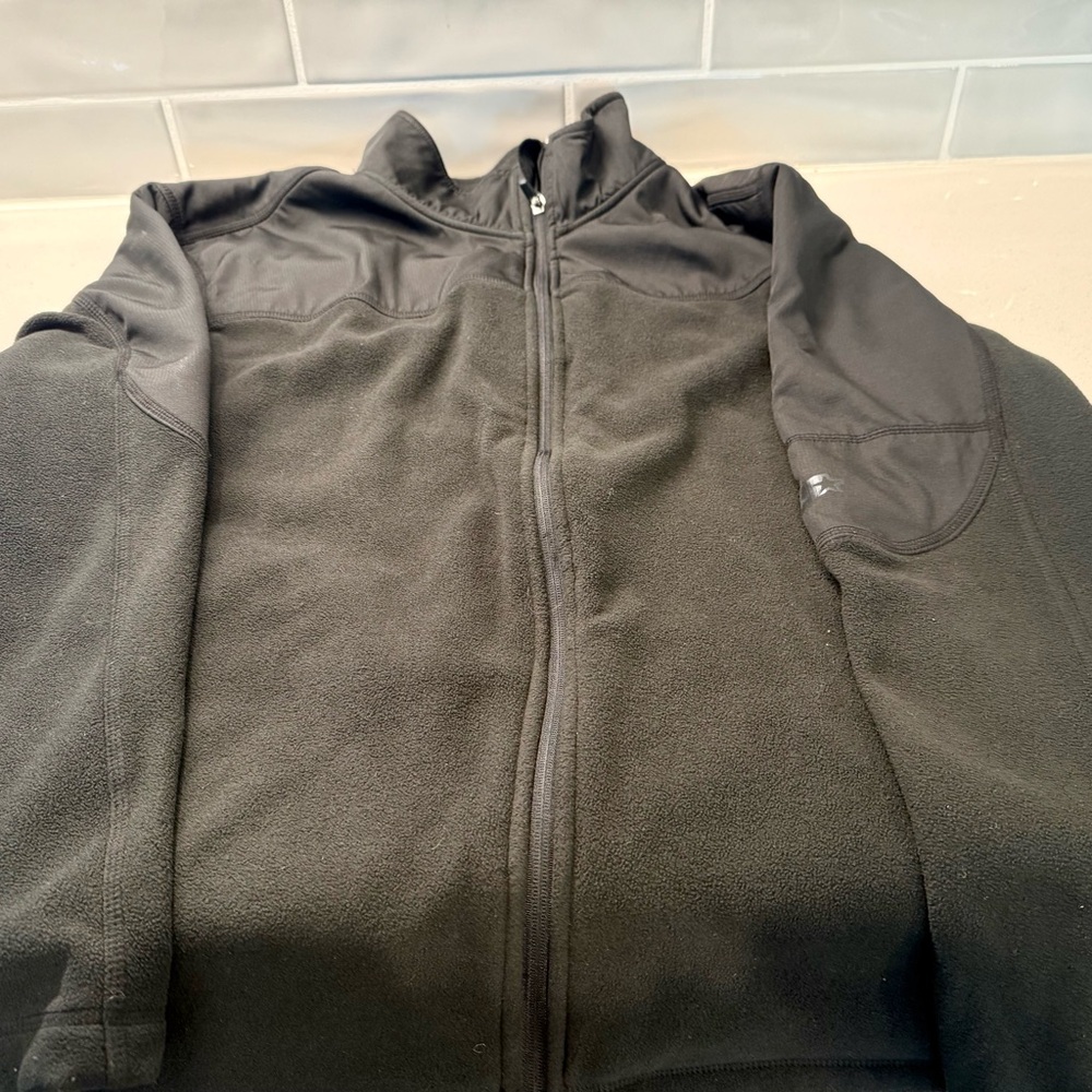 Men's Black Starter Fleece Jacket - 2XL